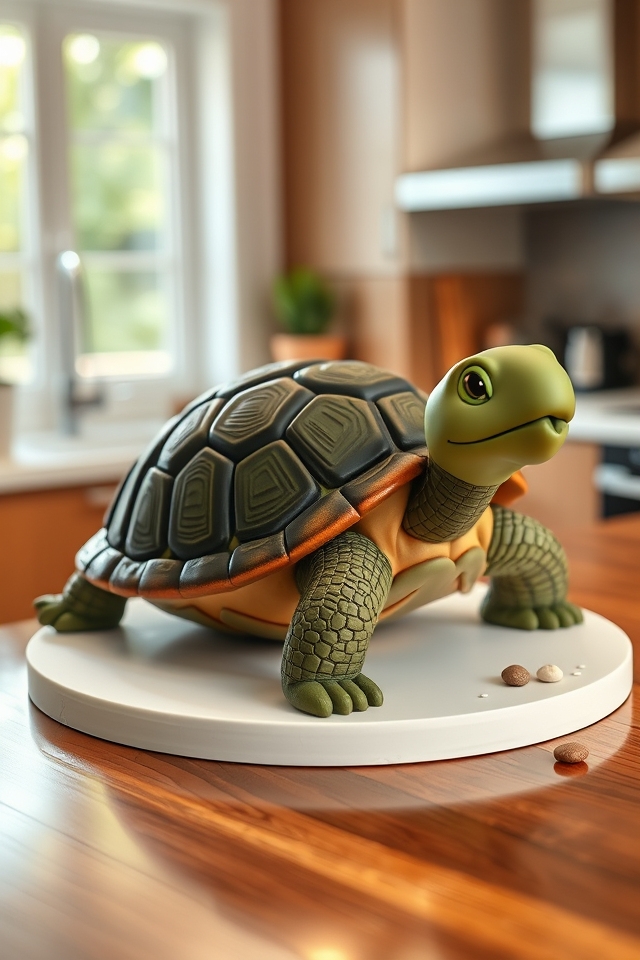 intricate 3d turtle masterpiece