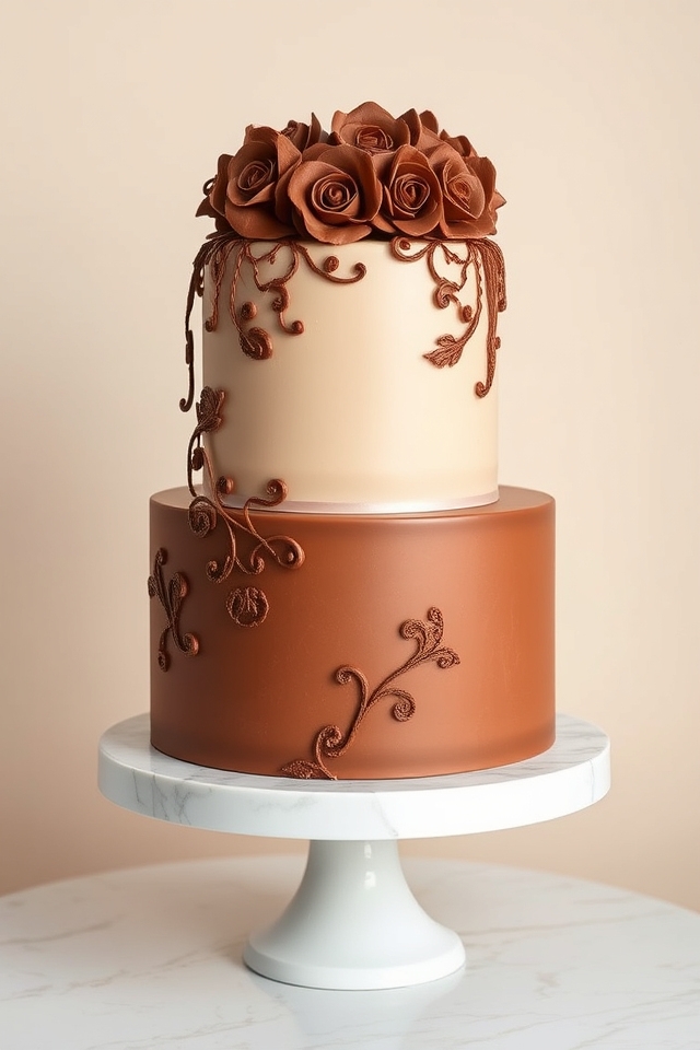 intricate edible chocolate lace