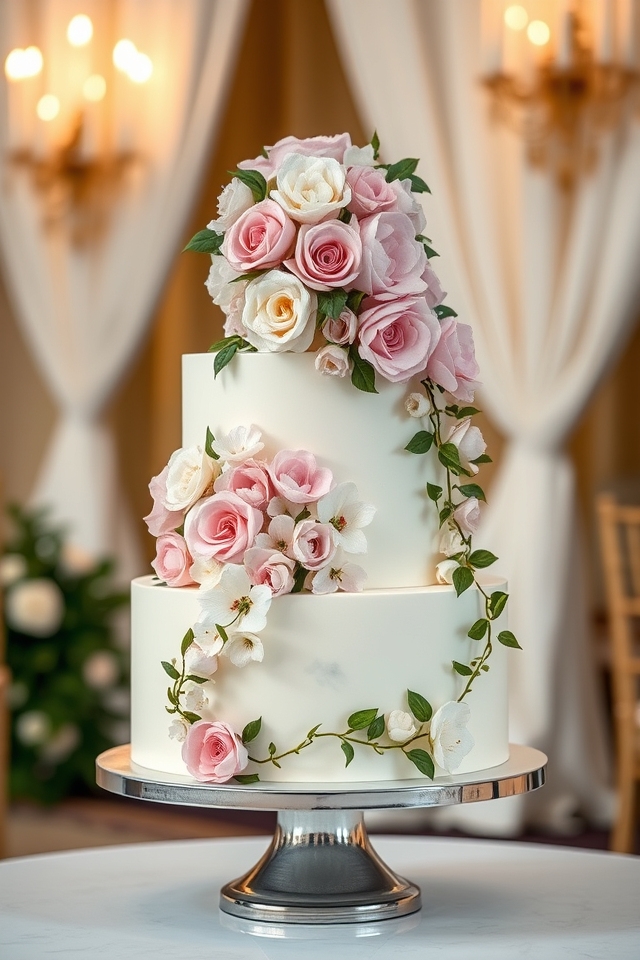 intricate edible sugar blooms