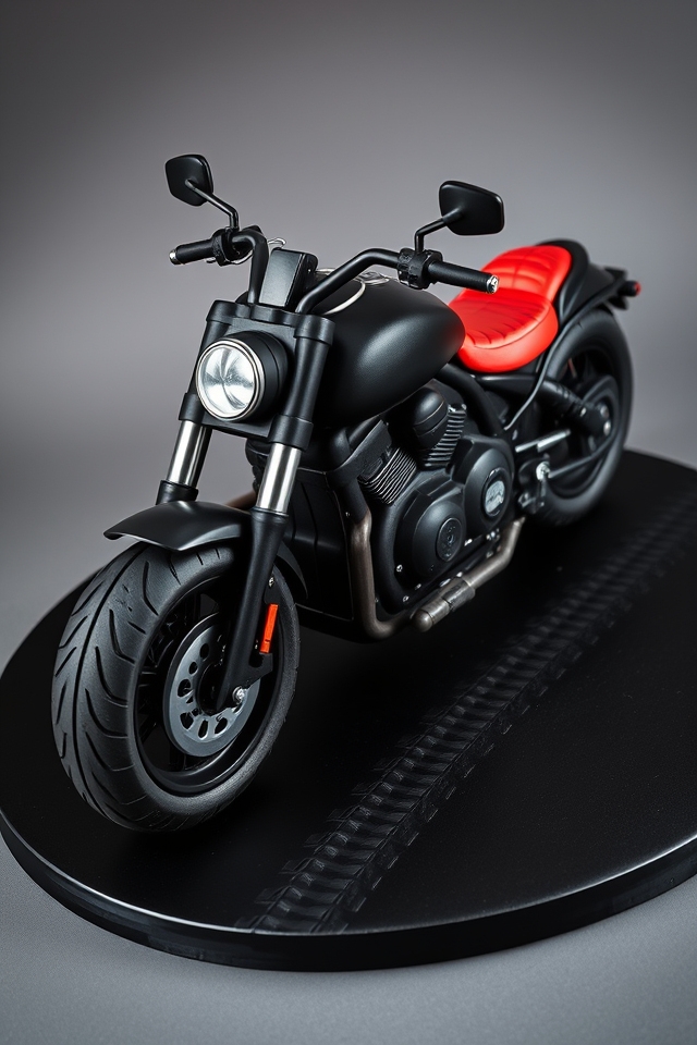 intricate fondant motorcycle cake
