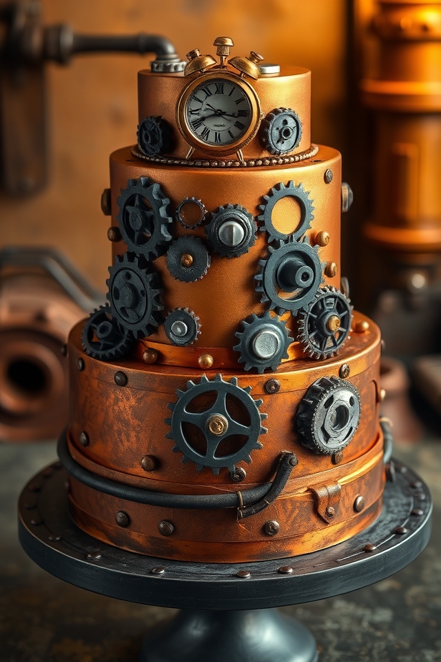 intricate gears cogs accents
