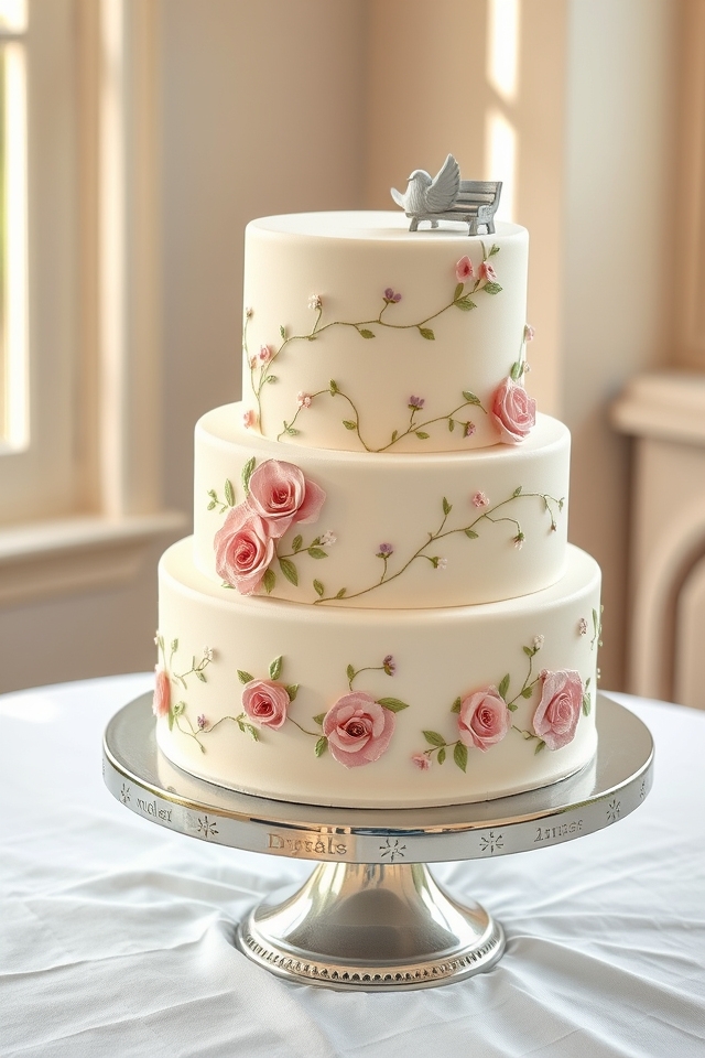 intricate hand painted floral designs