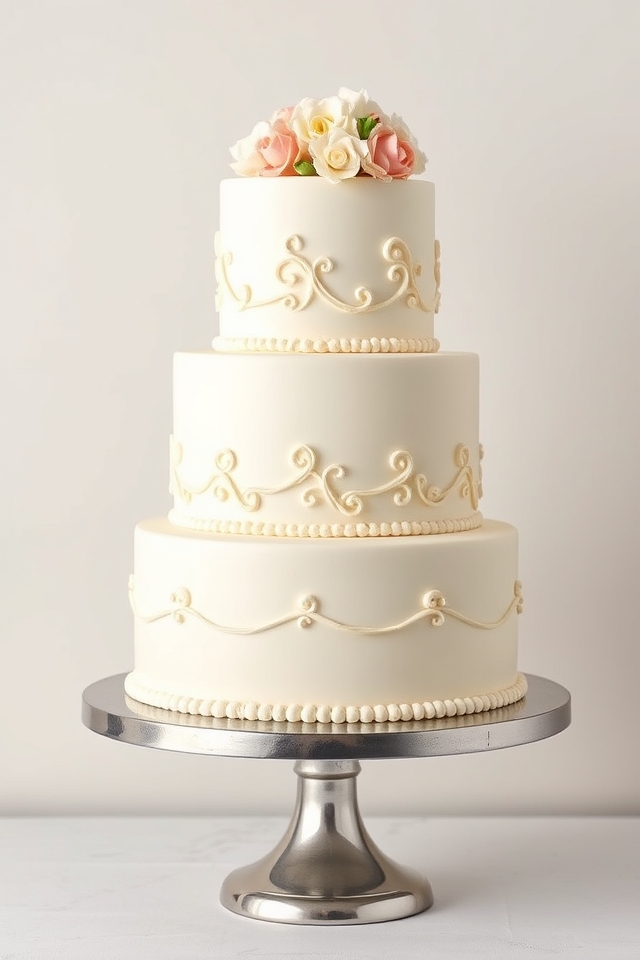intricate piping in pastels