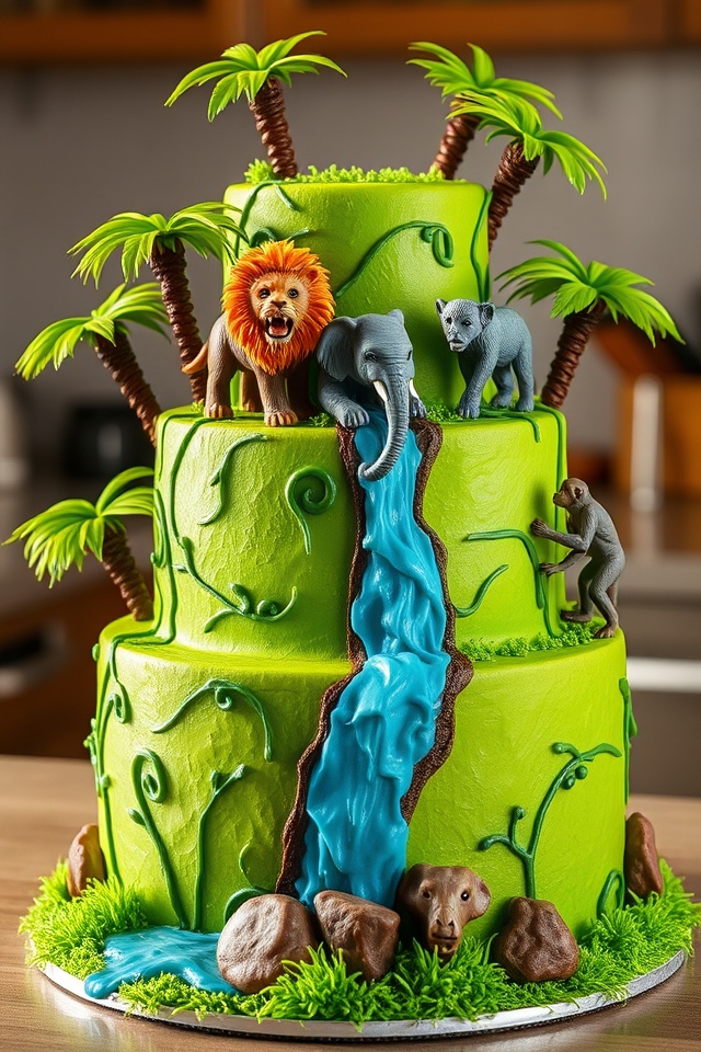 jungle safari adventure cake