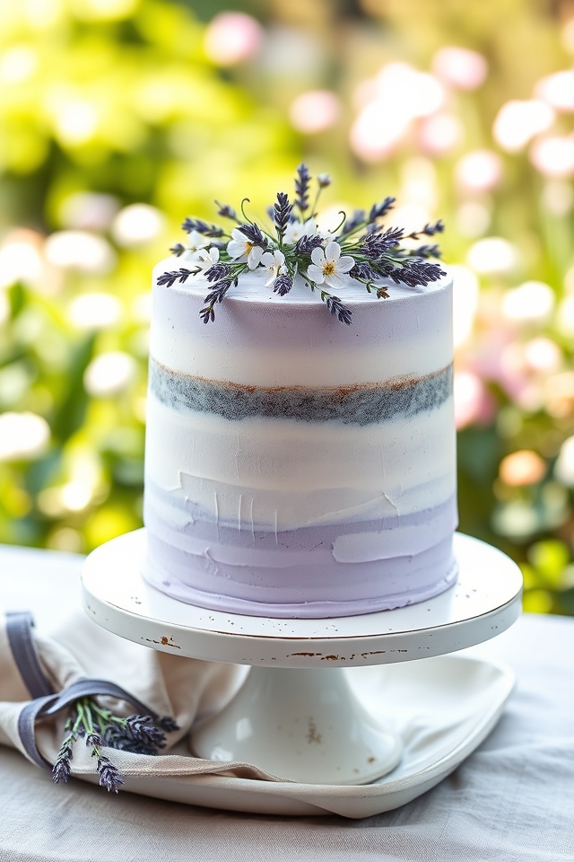 lavender infused floral cake touch
