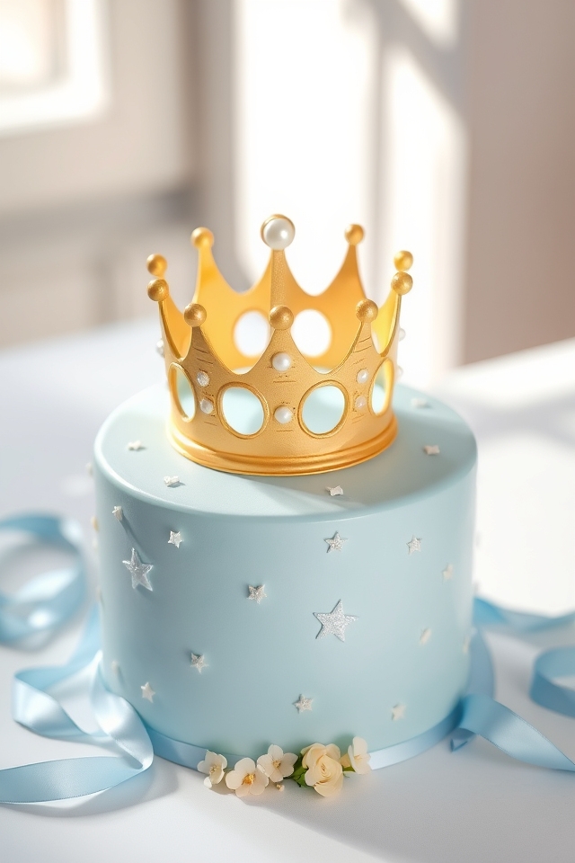 little prince crown cake
