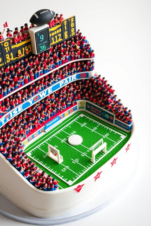 lively football stadium cake
