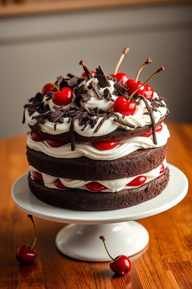 luxurious black forest gateau