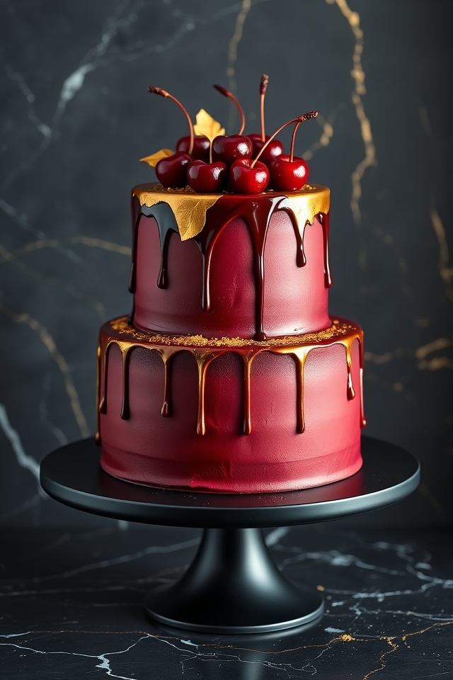 luxurious cherry gold elegance