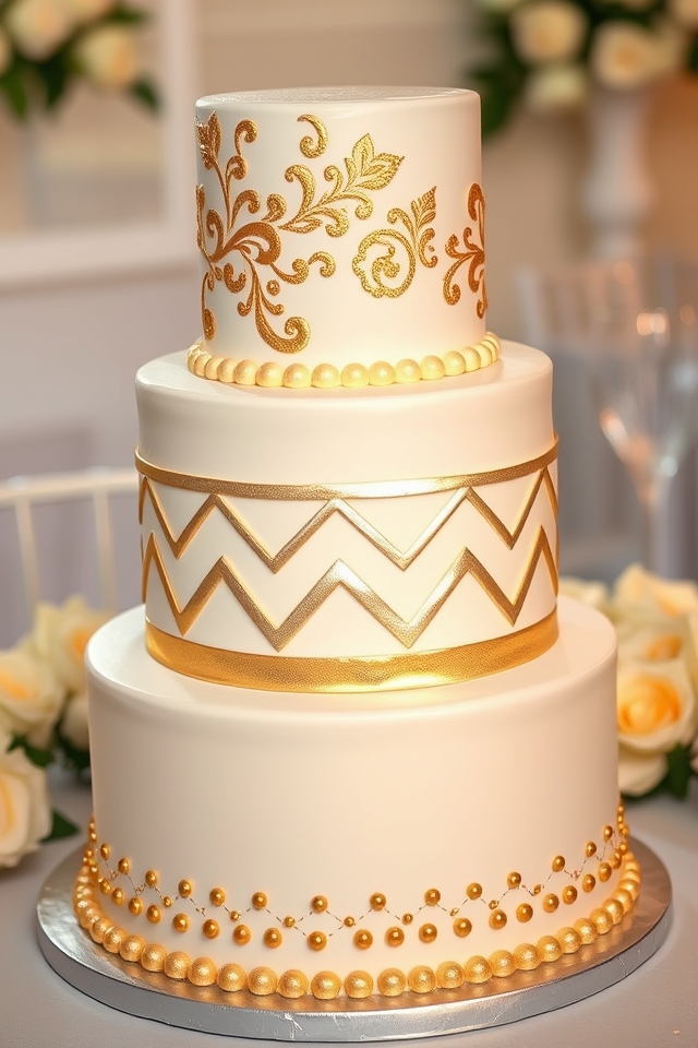 luxurious edible metallic accents