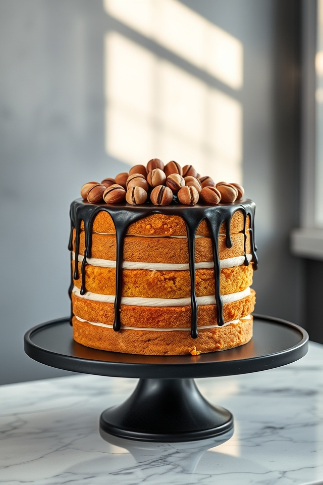 luxurious hazelnut coffee gateau
