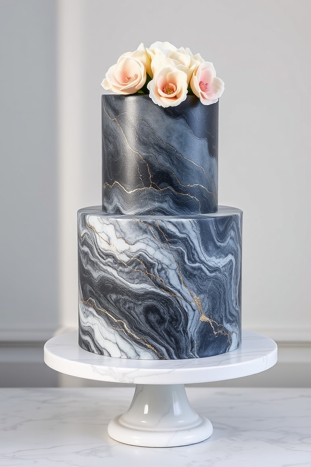 luxurious marble batter swirls