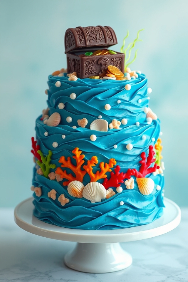 magical underwater treasure cake