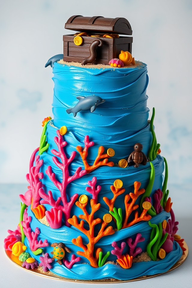 magical underwater treasure cake