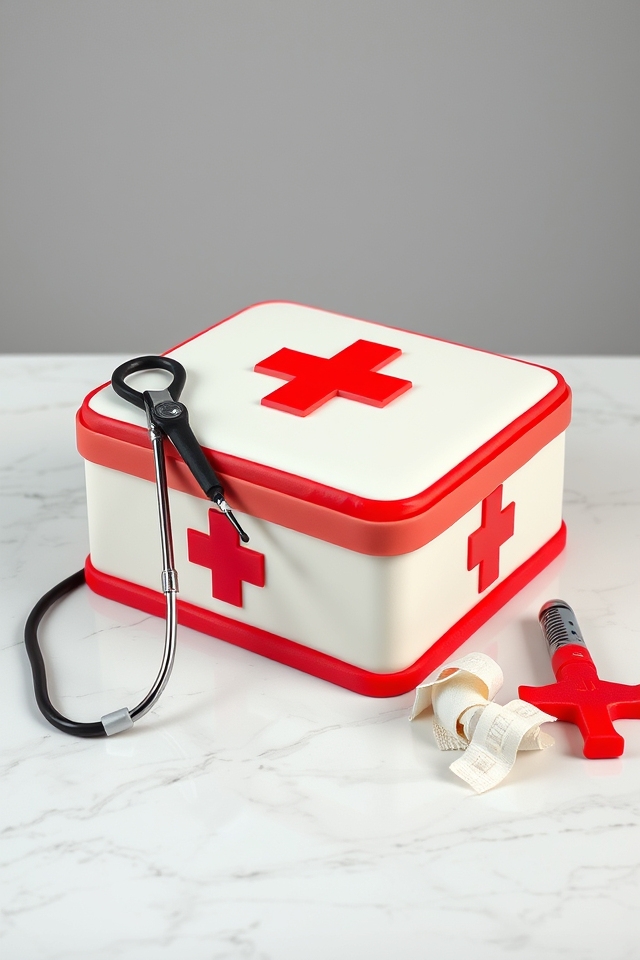 medical kit fondant cake