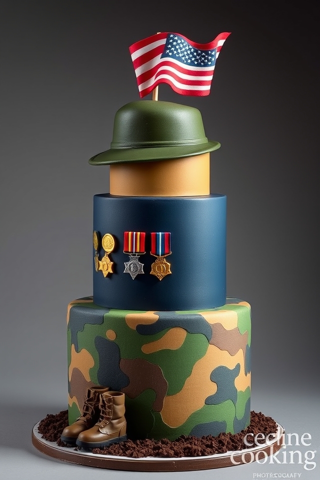 military honor tribute cake
