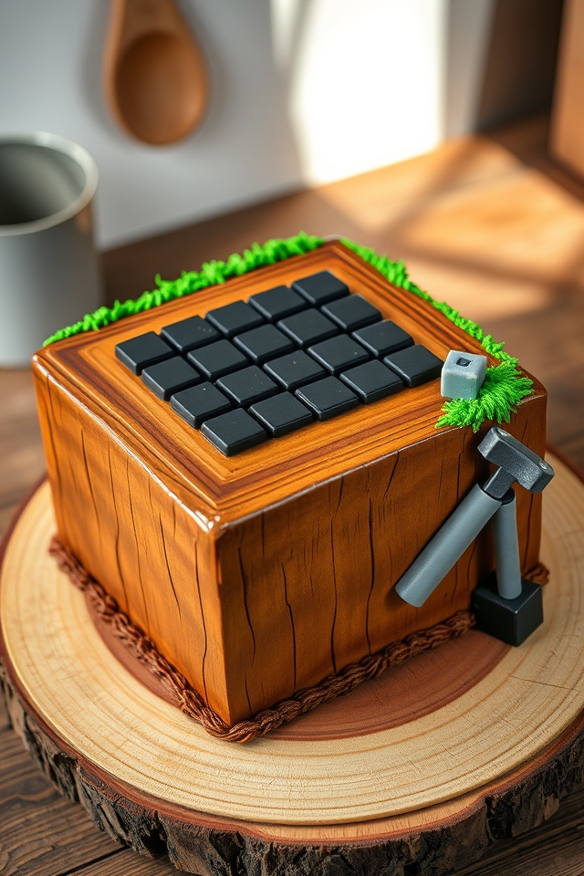 minecraft crafting table cake