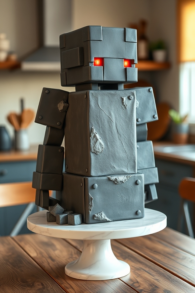 minecraft iron golem cake