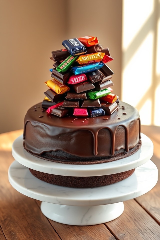 mini chocolate bar stack