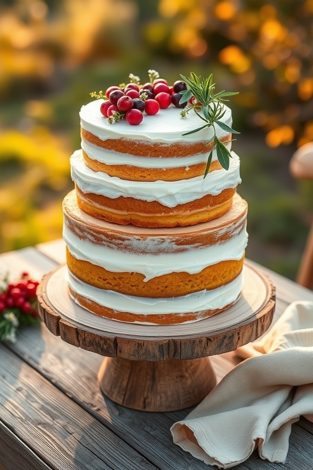 minimal frosting rustic elegance