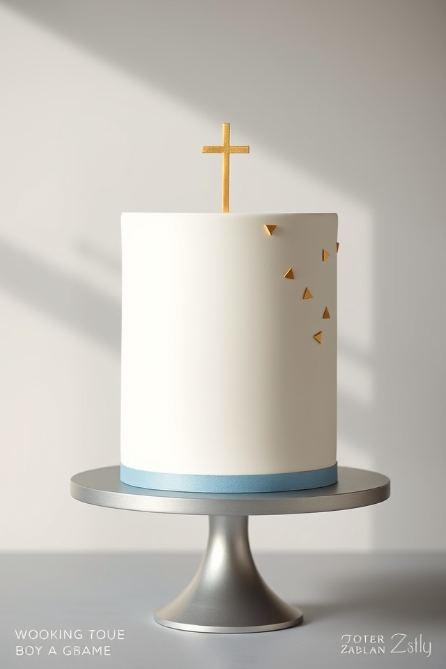 minimalist modern boys christening