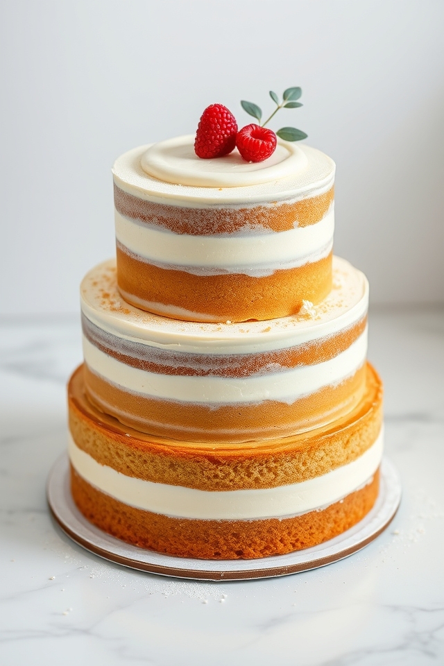 minimalist naked cake trend