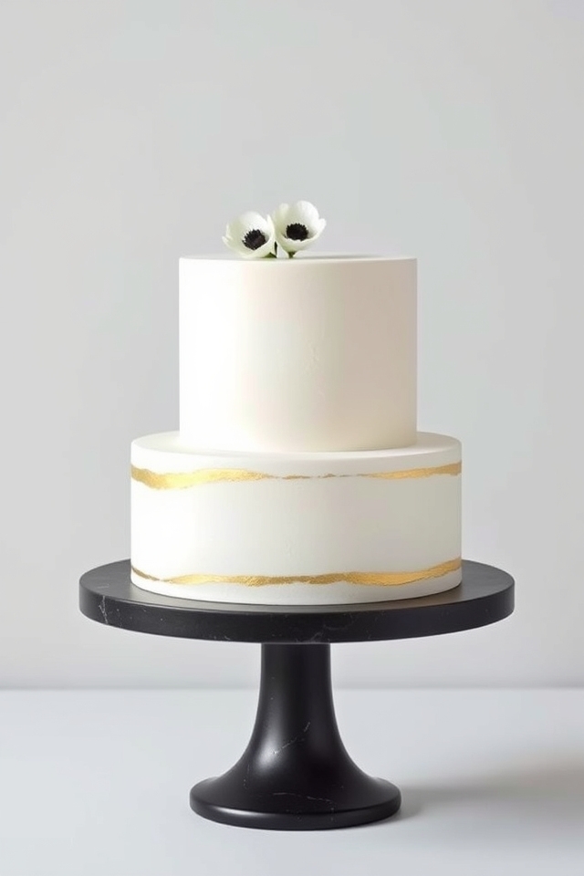 minimalist neutral elegant cakes