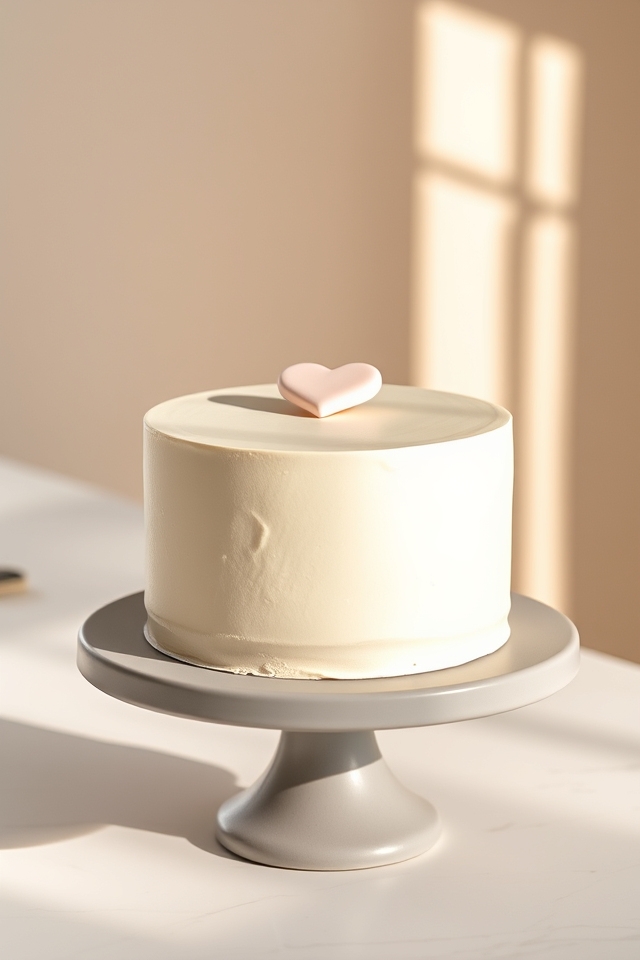 minimalist single heart accent