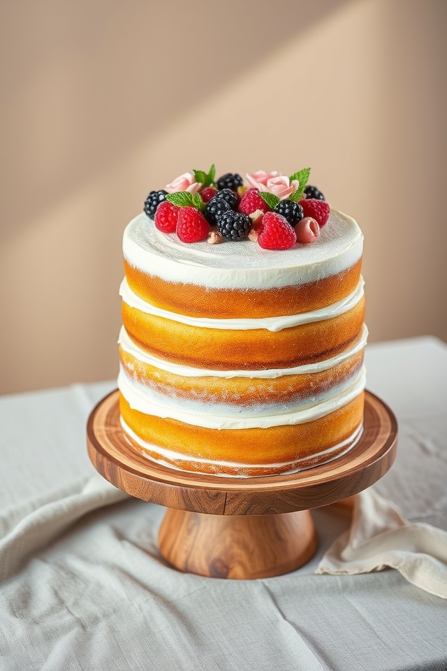 minimally frosted rustic elegance