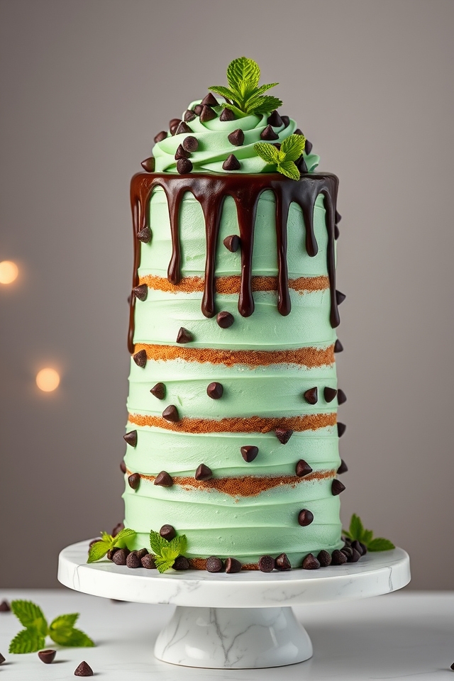 mint chocolate chip tower