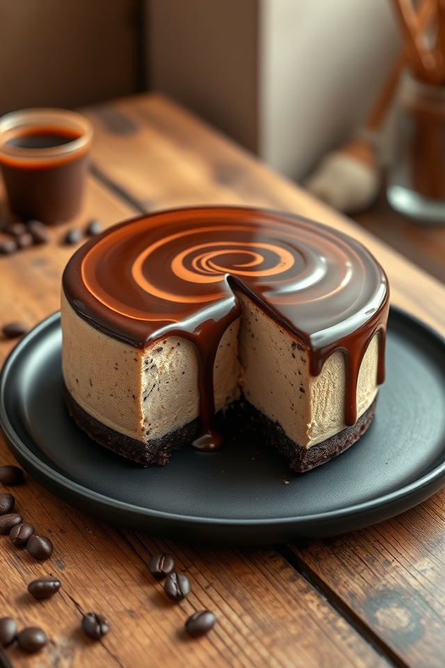 mocha espresso infused cheesecake