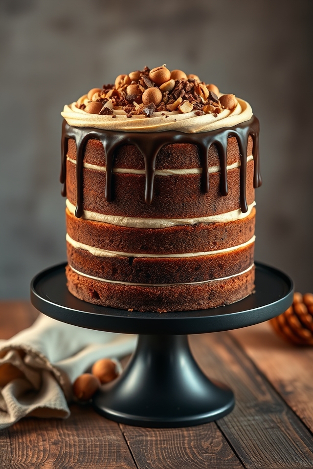 mocha hazelnut layer cake