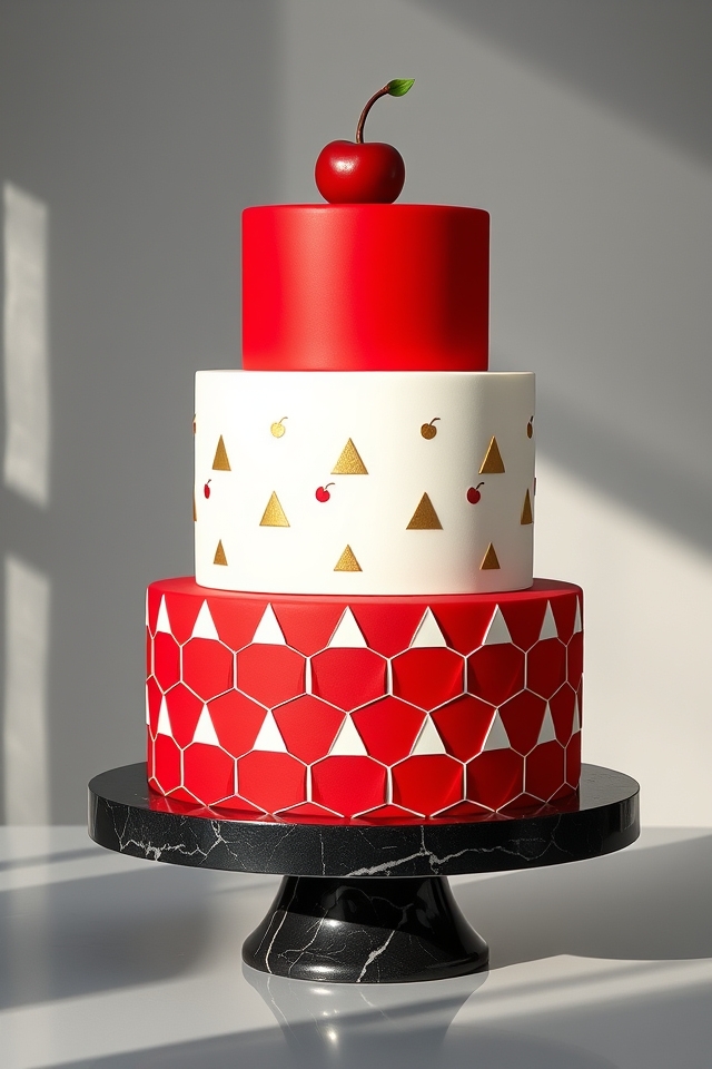 modern cherry geometric design