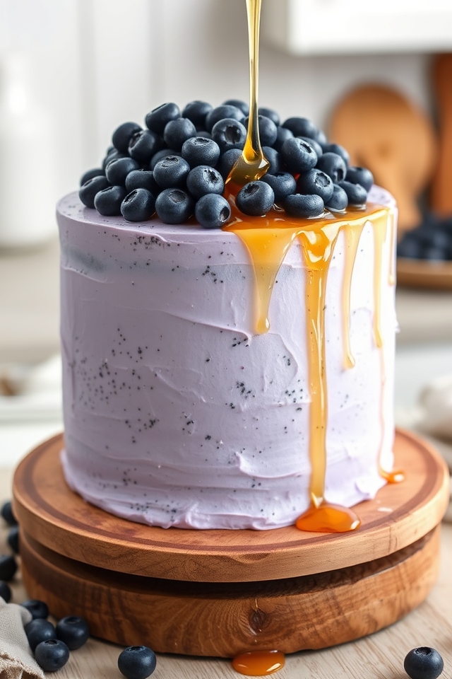 moist blueberry honey drizzle