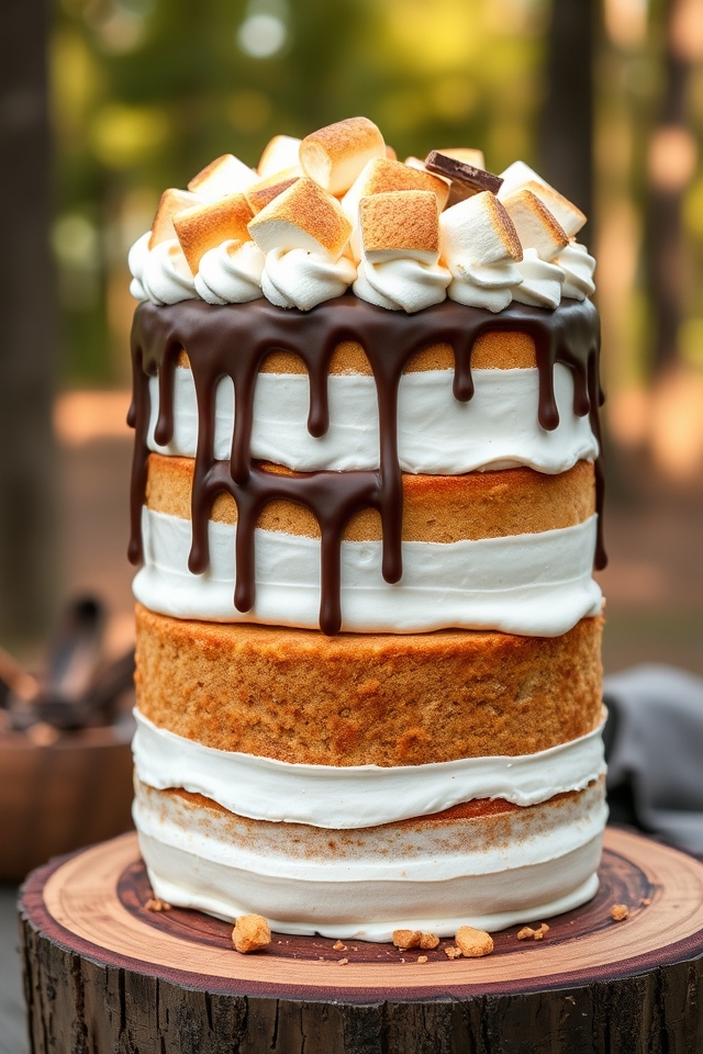 moist graham chocolate marshmallow