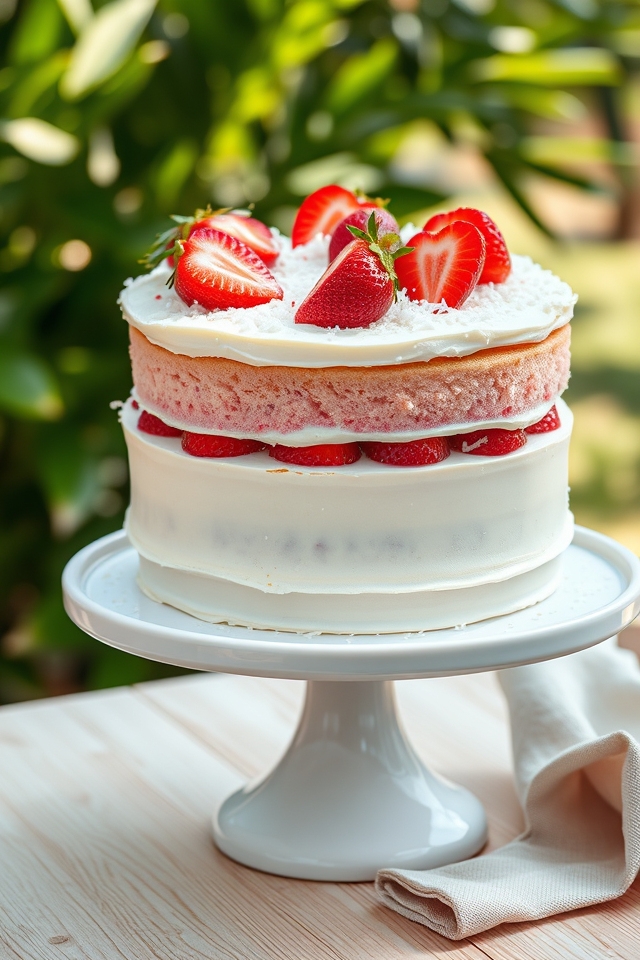 moist strawberry coconut paradise