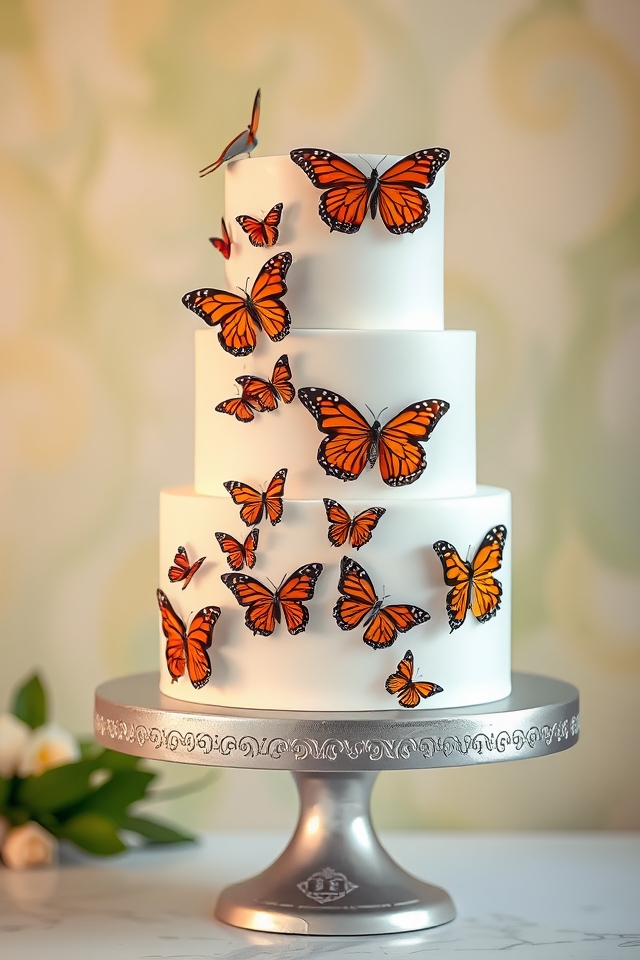 monarch butterfly tiered elegance