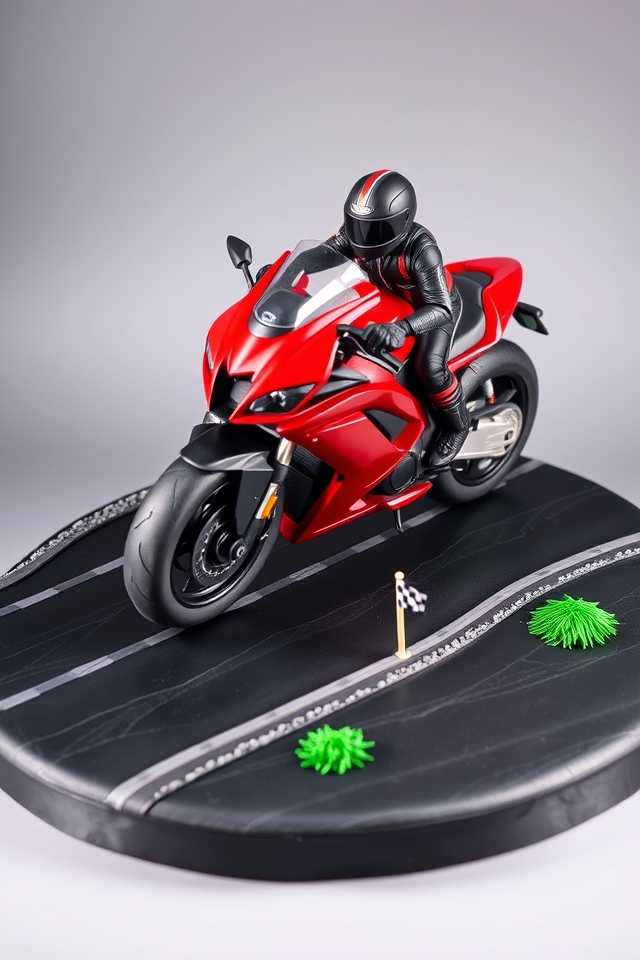 motorcycle rider speed cake