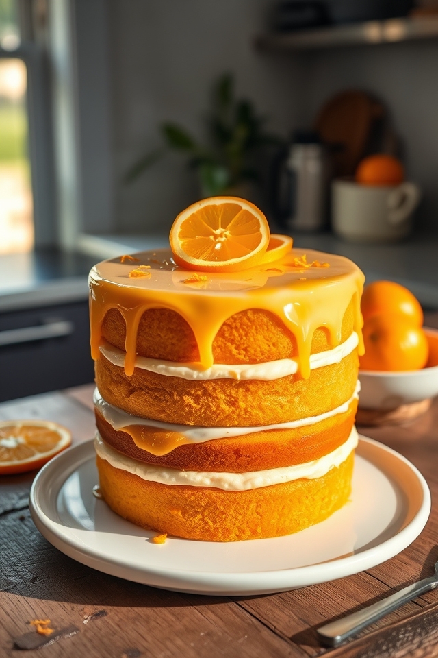 multi layered zesty orange cream