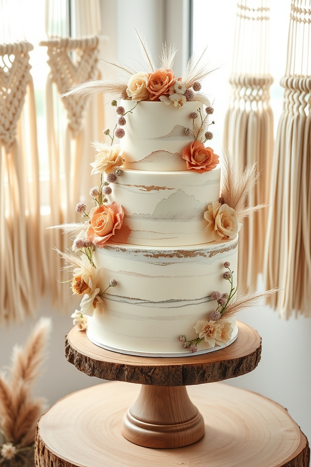 natural boho floral accents