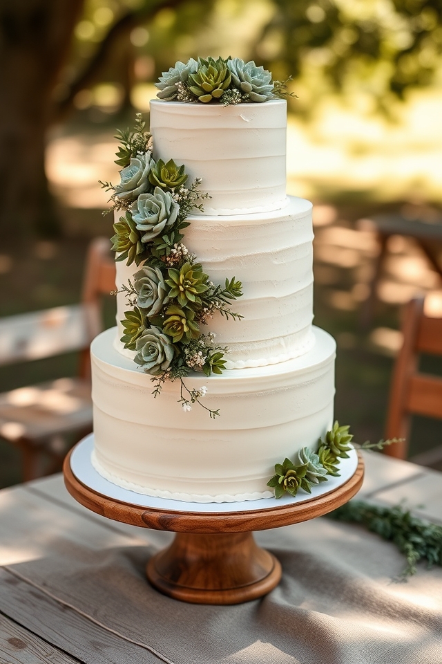 natural rustic succulent accents