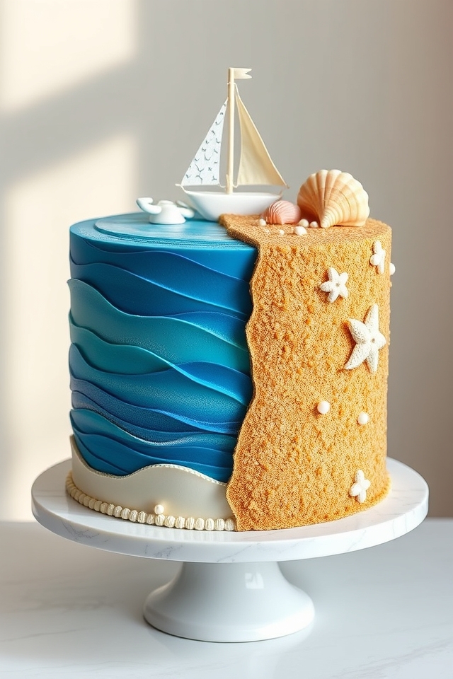 nautical blue sandy beach
