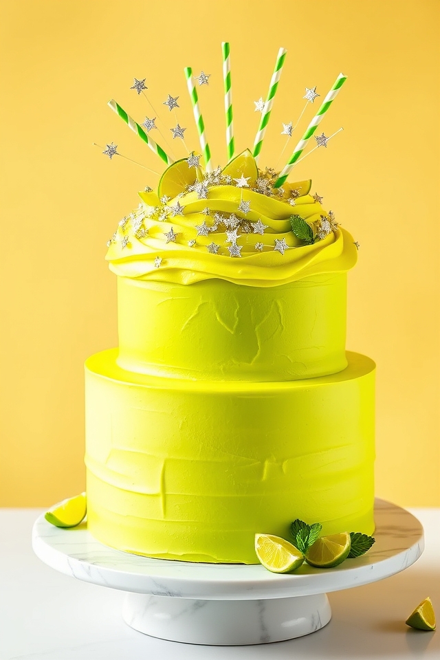 neon lime party popper