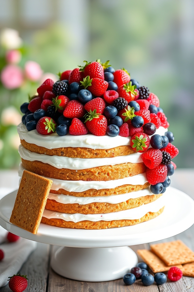 no bake berry graham delight