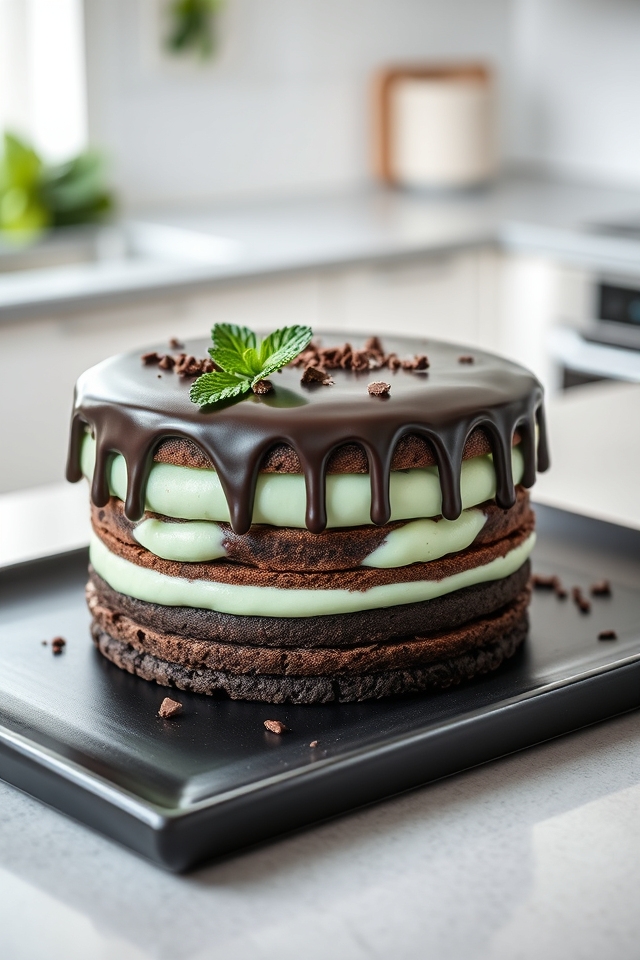 no bake chocolate mint delight