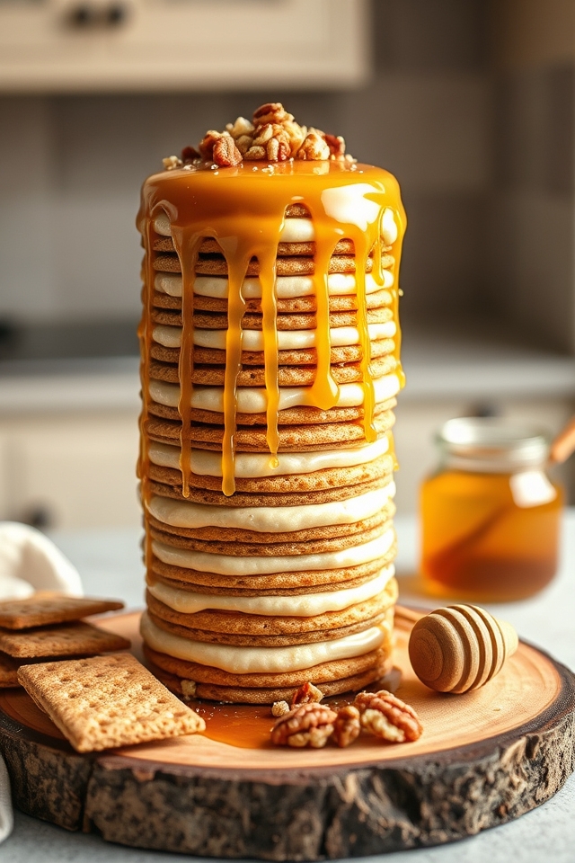no bake honey nut layers