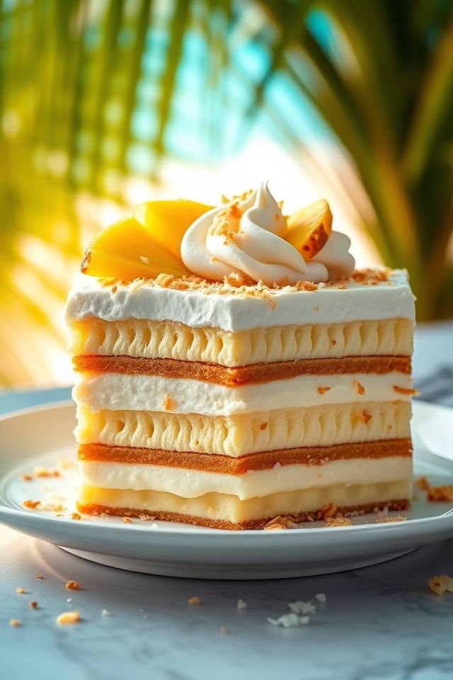 no bake pina colada cake