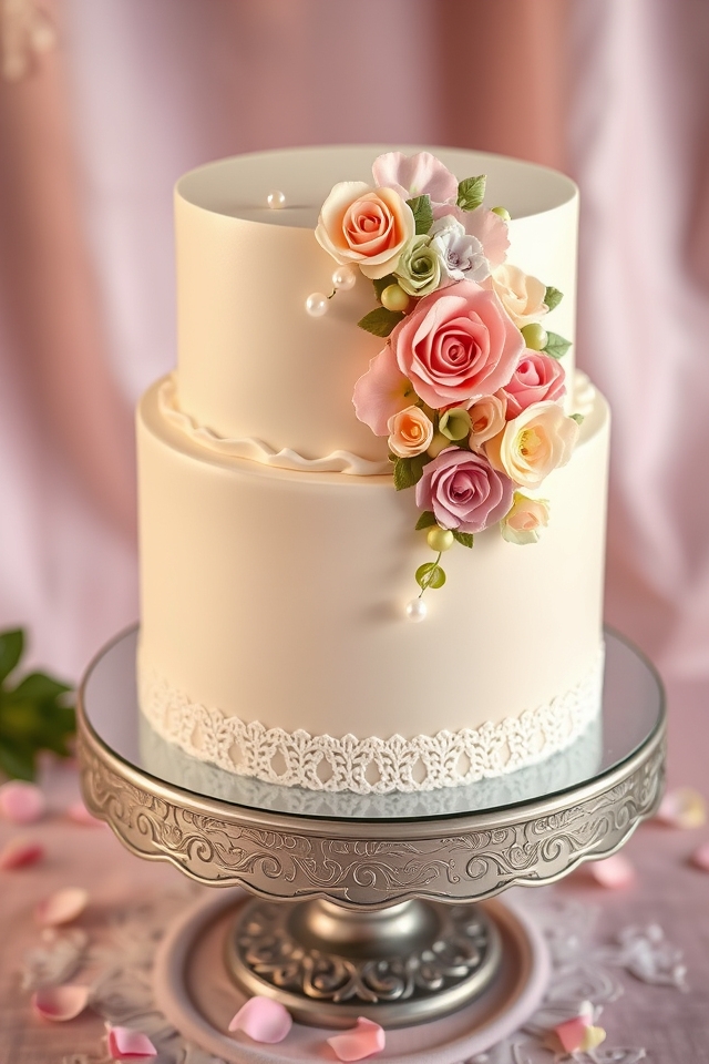 nostalgic hand piped floral elegance