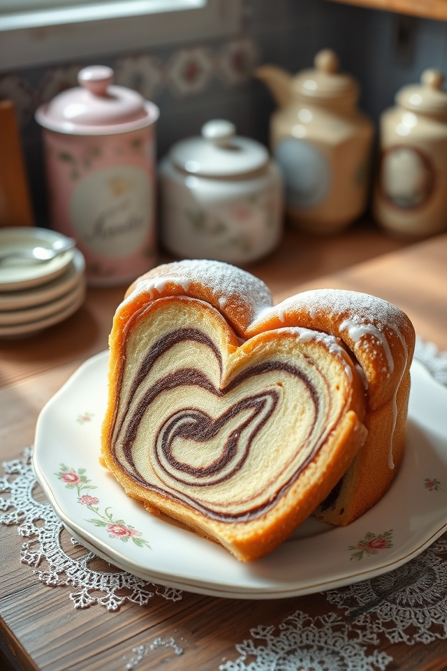 nostalgic marbled heart swirl