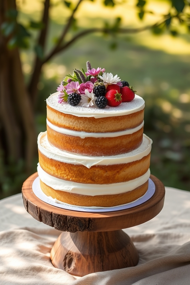 partially unfrosted rustic layers